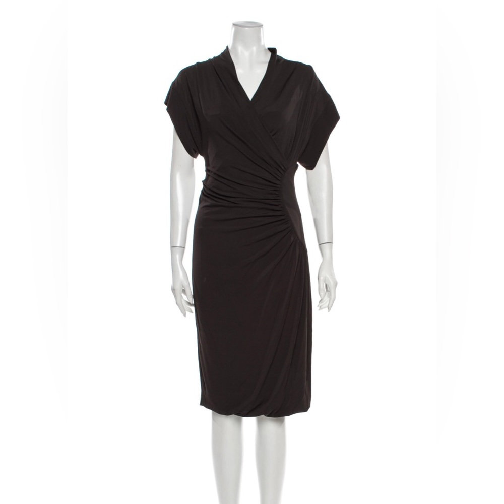 Max Mara V-Neck Midi Length Dress Size: M